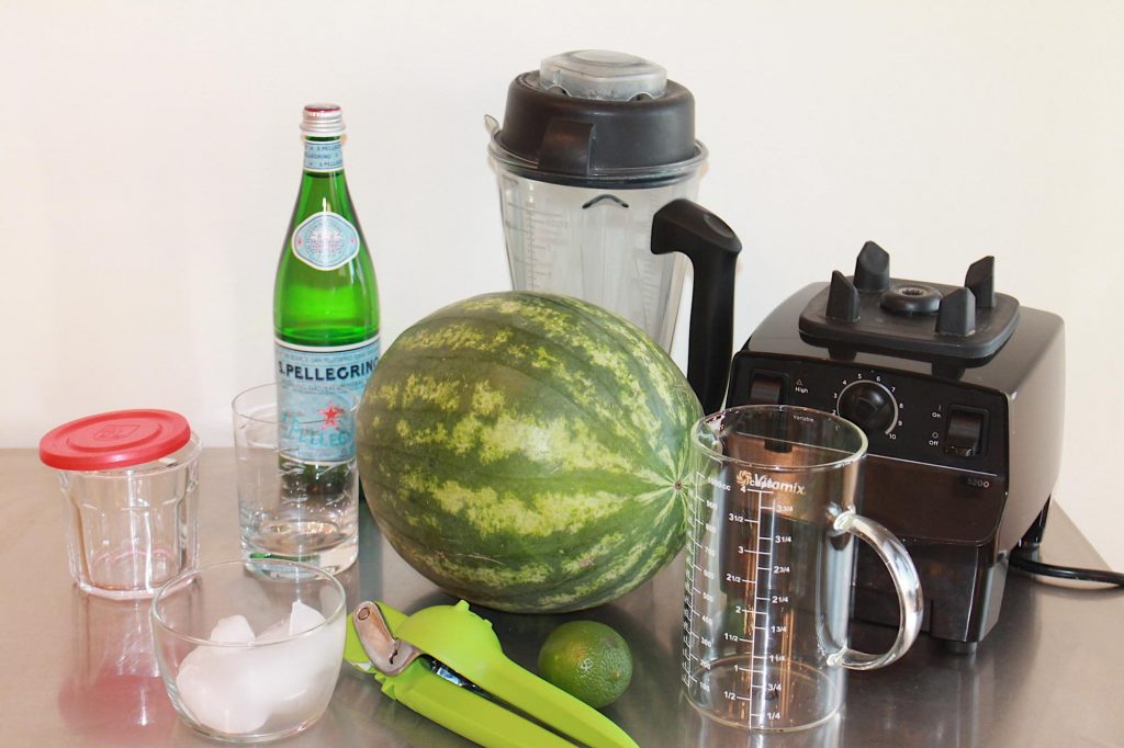 Watermelon Agua Fresca prep