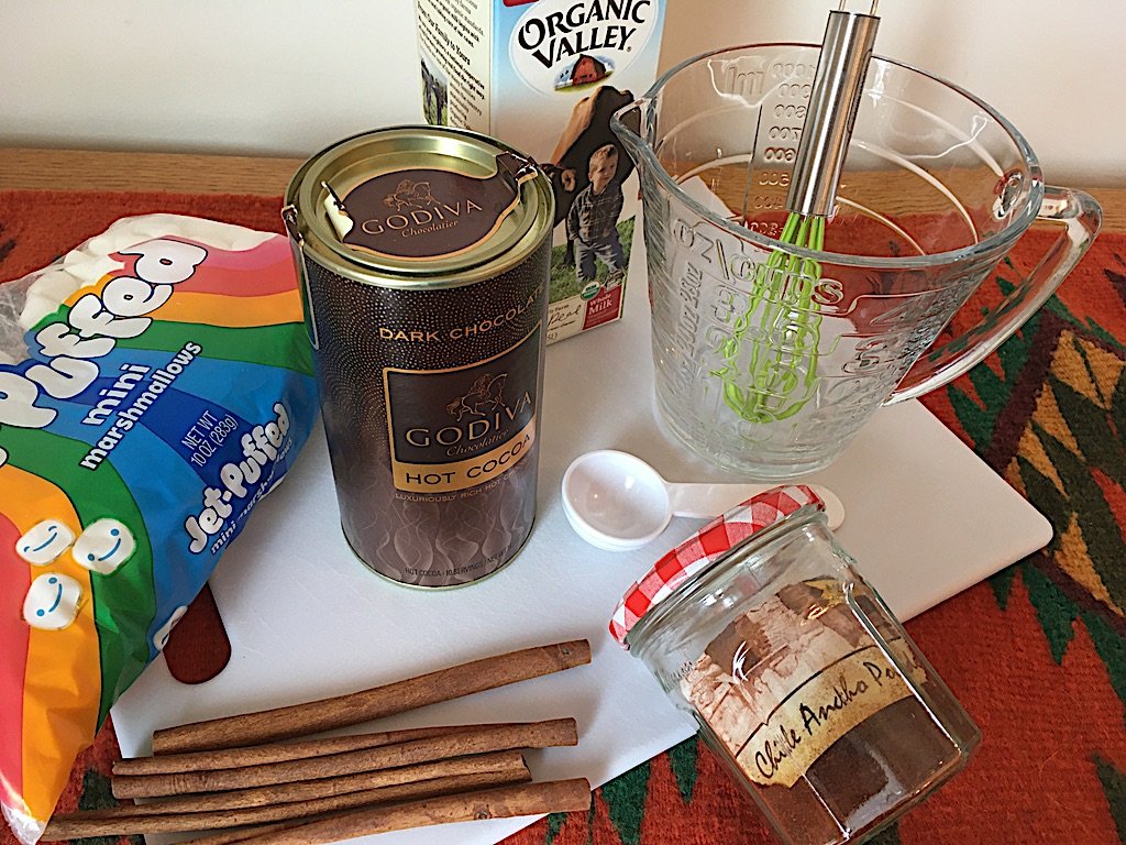 Spiced Hot Chocolate Setup